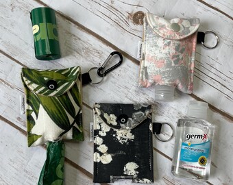 Multi-Functional Key Chain – Hand Sanitizer Holder - Dog Poo Bag Dispenser