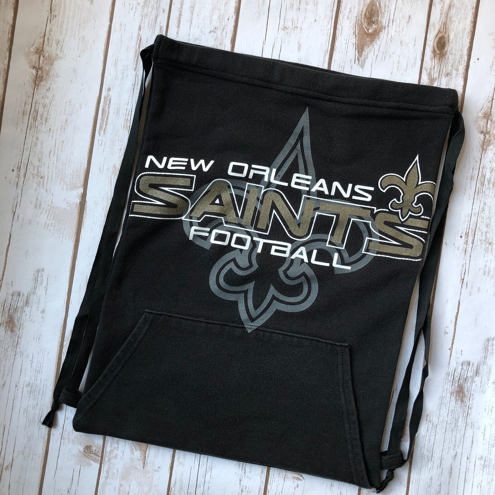 New Orleans Saints Football Drawstring Bag Saints Backpack Etsy