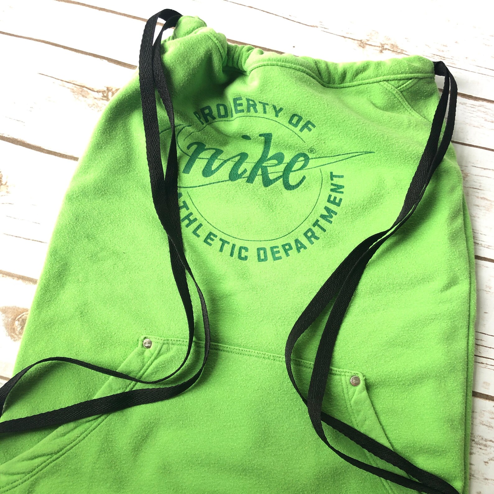 Green Nike Drawstring Bag Lime Green String Backpack Etsy