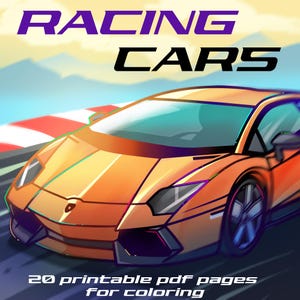 Coloring Pages Racing cars/ Coloring pdf for Boys / Racing Cars / Printable PDF pages / Super Cars / Colouring book / Instant Download – PDF
