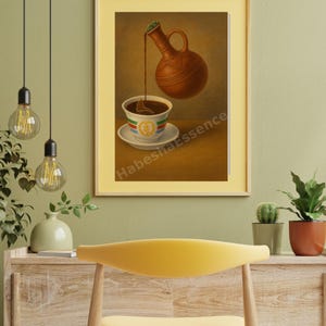 Eritrean Coffee Ceremony Wall Art, Digital Download, Jebena and Traditional Cup