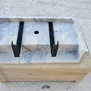 Soportes de acero para lavabos de mármol de pared, soportes flotantes para tocador, soportes de montaje en pared, soportes para colgar lavabos de consola en la pared.