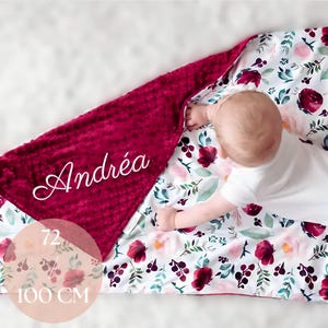 Personalized baby blanket in organic cotton muslin | Soft and warm blanket | Birth or Baby Shower gift