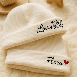 Personalized Newborn Baby Hat – Organic Cotton & Eco-Friendly, Handmade Gift
