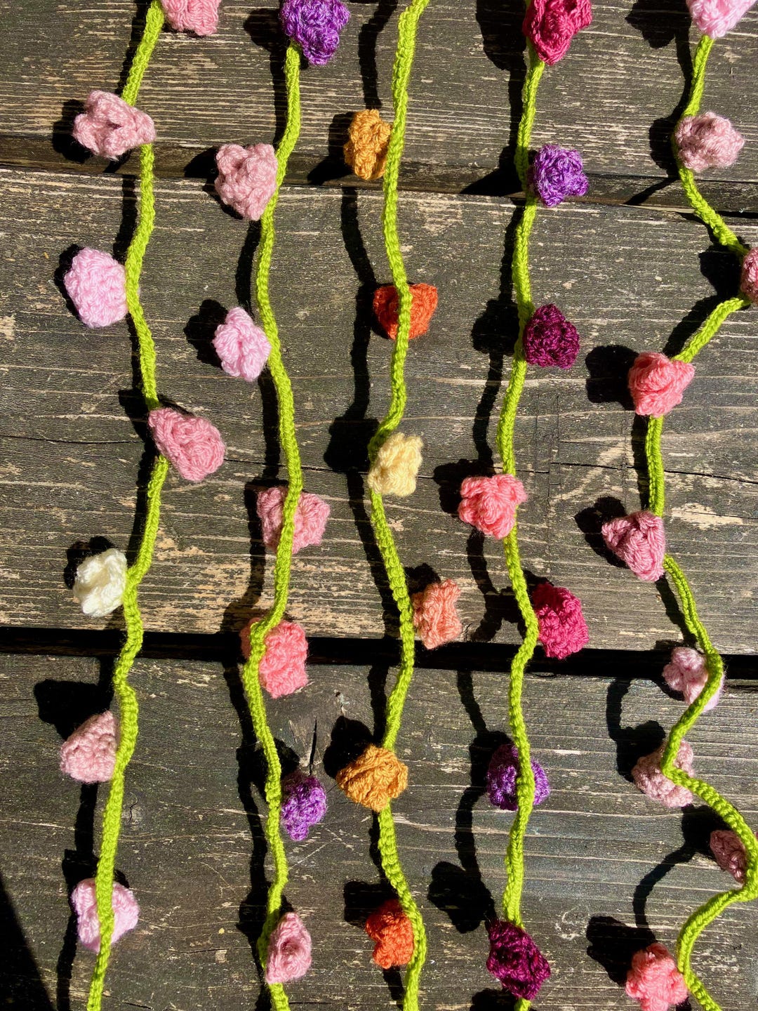 String Lights Upcycle Rosebud Fairy Lights by Campfire Crochet 20 String Lights Battery ...