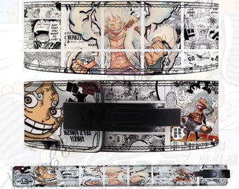 luffy gear 5 Anime Powerlifting Lever Belt | Anime-sportriem uit één stuk | hefriem hefboom | Powerlifting anime-sportriem | luffy hendelriem