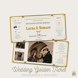 Editable and printable vintage train ticket wedding invitation, victorian ticket wedding, cottage wedding invitation, 1900 wedding