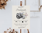 Affiche mariage Photobooth vintage imprimable, cadeau EVJF, cadeau futurs mariés, Poster souvenir de mariage, accessoires mariage photo