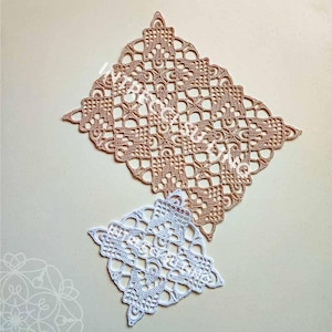 Crochet Pattern Arabesque Square Tile (pattern only) PDF Italian