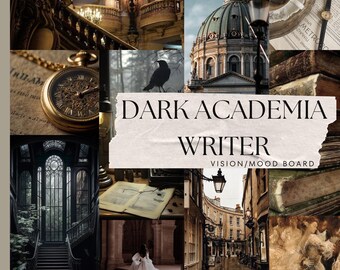 Dark Academia Vision Board Kit, Vintage Collage (Digital Download)