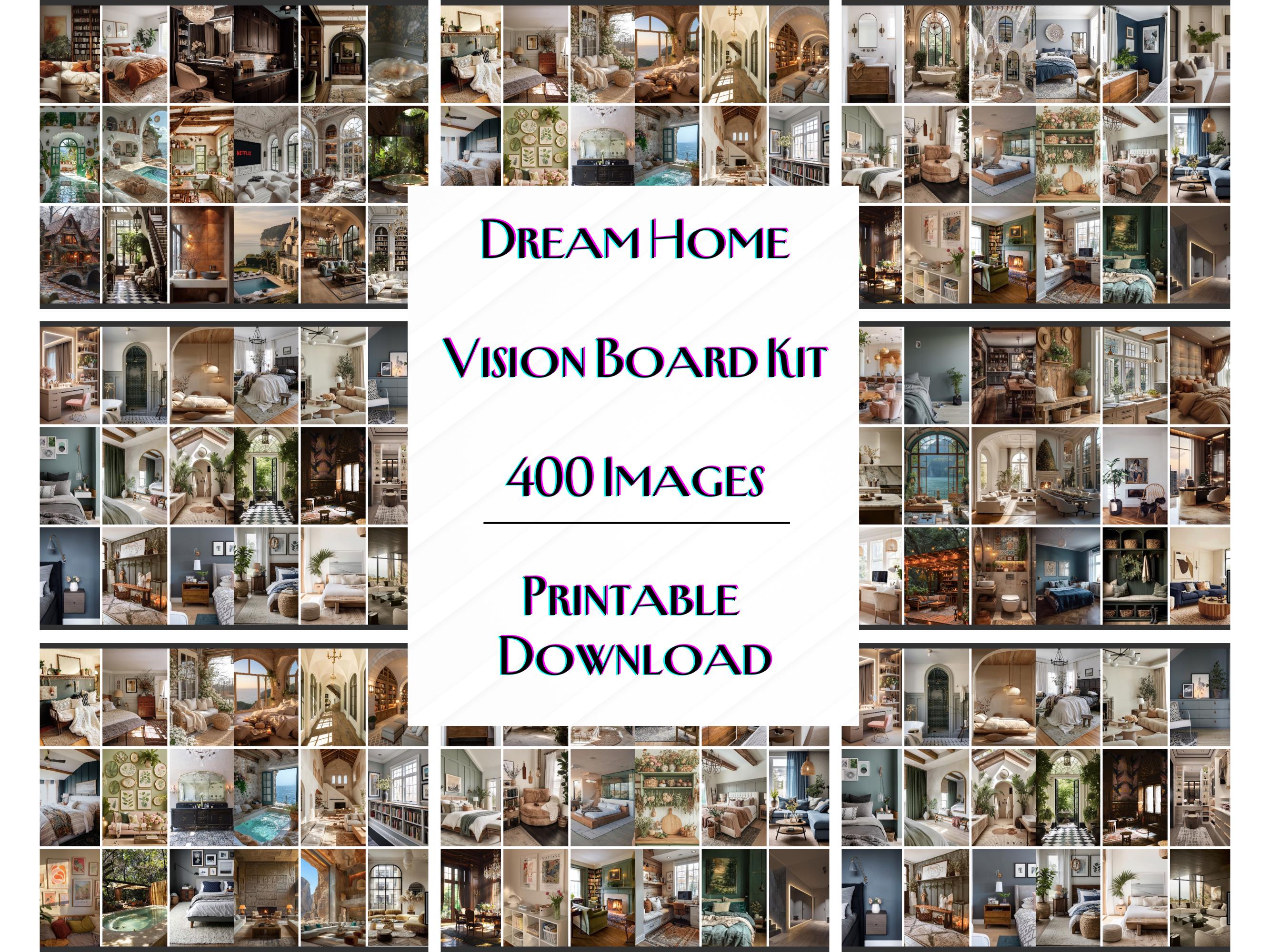 Dream Home Vision Board Kit: 400 Interior Design Images (digital ...