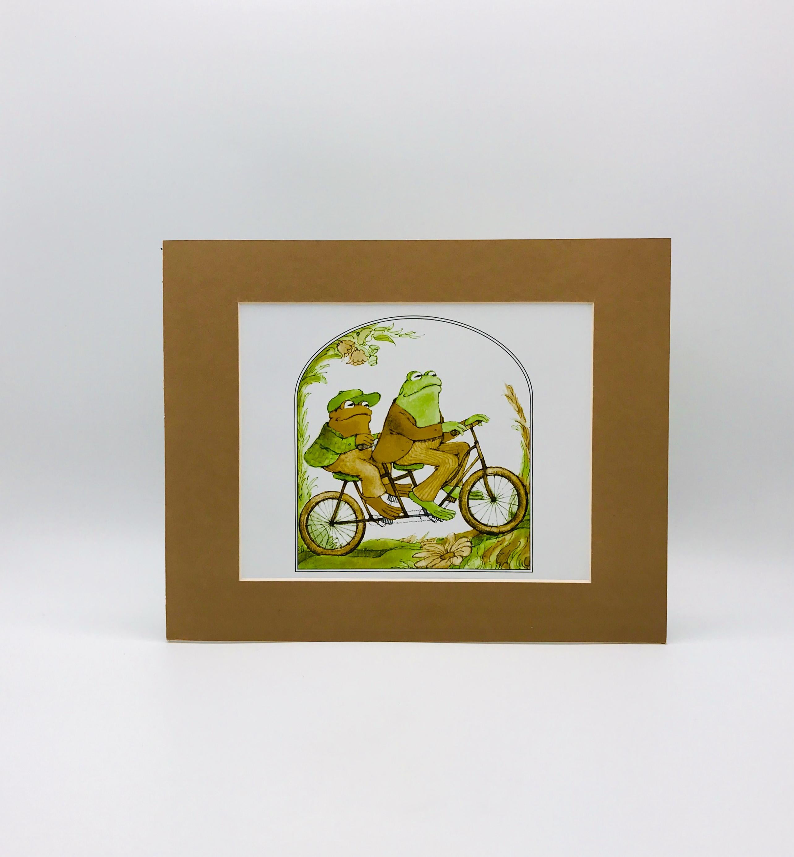 Vintage, Matted, Upcycled “storybook “frog Toad”