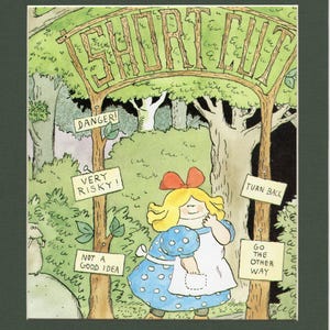 Vintage, matted, upcycled storybook page 8 x 10 “Goldilocks and the Three Bears”