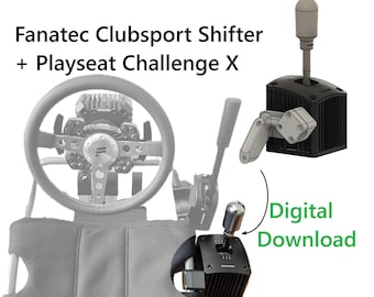 Supporto Fanatec Clubsport Shifter SQ V1.5 per Playseat Challenge X – Adattatore stampato in 3D (guida a sinistra/guida a destra) – Download digitale