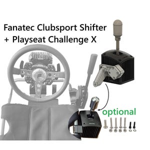 Supporto Fanatec Clubsport Shifter SQ V1.5 per Playseat Challenge X – Adattatore stampato in 3D (LHD/RHD)
