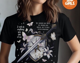 The Knight and the Moth Shirt | Fantasy Romance Bookish Tee | Gothic Romantasy Fan Gift | Rachel Gillig