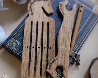 Pocket Size Rigid Heddle Loom Kit for Weaving