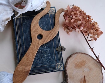 Lucet, Knitting Fork, Wooden Lucet, Braiding Tool With Large Handle