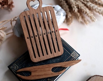 Kit de telar de lizos rígidos de bolsillo para tejer