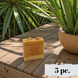 Handmade Turmeric Soap Bar: Herbal Scent, Glowing Skin Cleanser