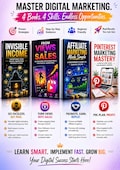 The Complete Guide To Faceless Digital Marketing Ebook with PLR and MRR, Learn and Resell Done-For-You Faceless Marketing Guide product logo