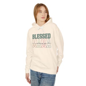 Blessed Mama Lightweight Hoodie, Perfect Gift for Moms, Casual Wear, Cozy and Stylish, Great for Mother&#39;s Day, Birthday, and Everyday [...]