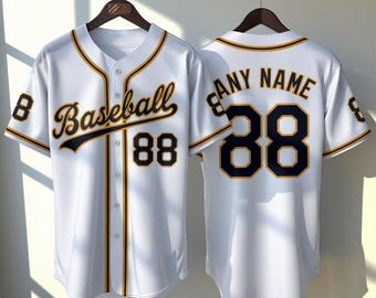 Custom Team Name and Number Baseball Jersey, Kids Youth Adult Jersey, Custom Jersey Shirt, Matching Family Jersey, Baseball Jersey Uniform