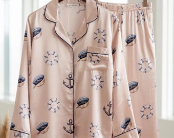 Disney Cruise Satin Pajamas Set, Disney Cruise Trip Pajamas, Mouse Cruise Pajamas, Disneyland Family Pajama, Disney Pajamas, Disney Trip Pjs