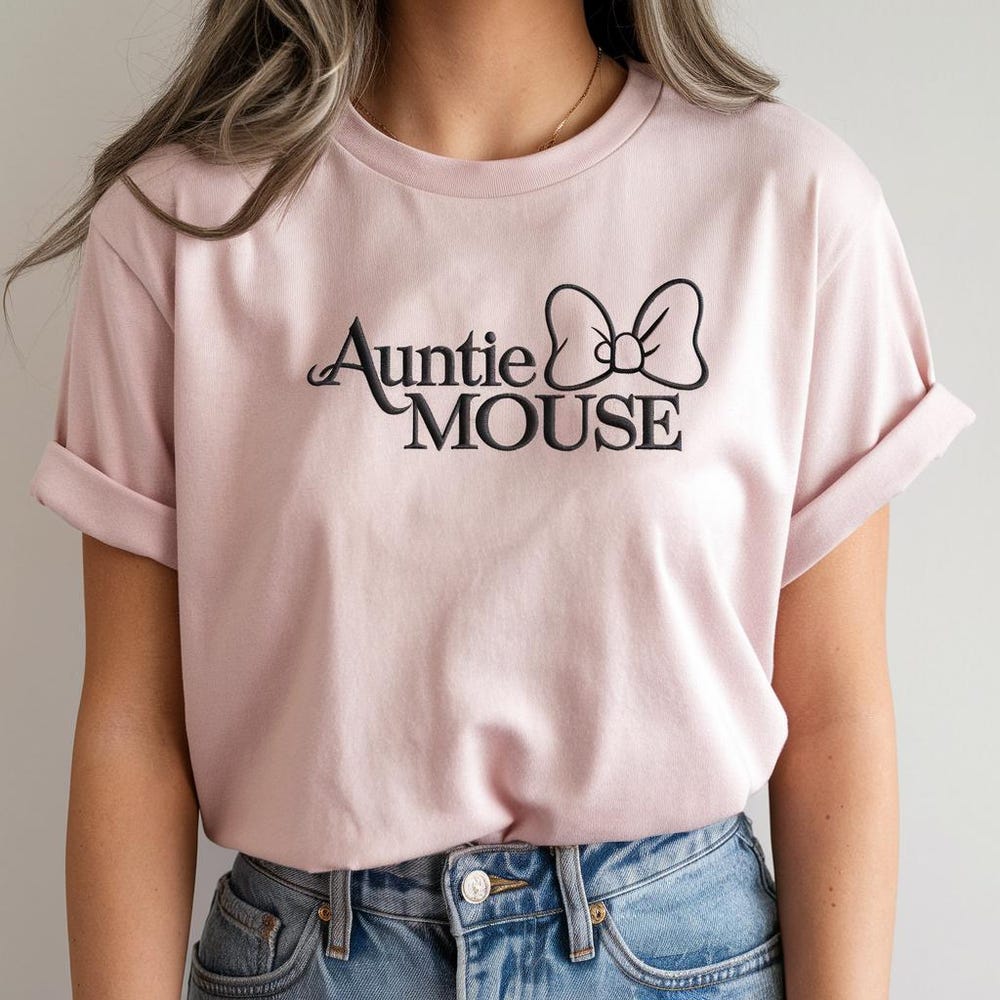 Auntie Mouse Embroidery Sweatshirt, Disney Aunt Sweatshirt, Auntie Mouse Sweatshirt, Aunt Minnie Mouse Sweatshirt, Kids Disney Sweatshirt New Fashion