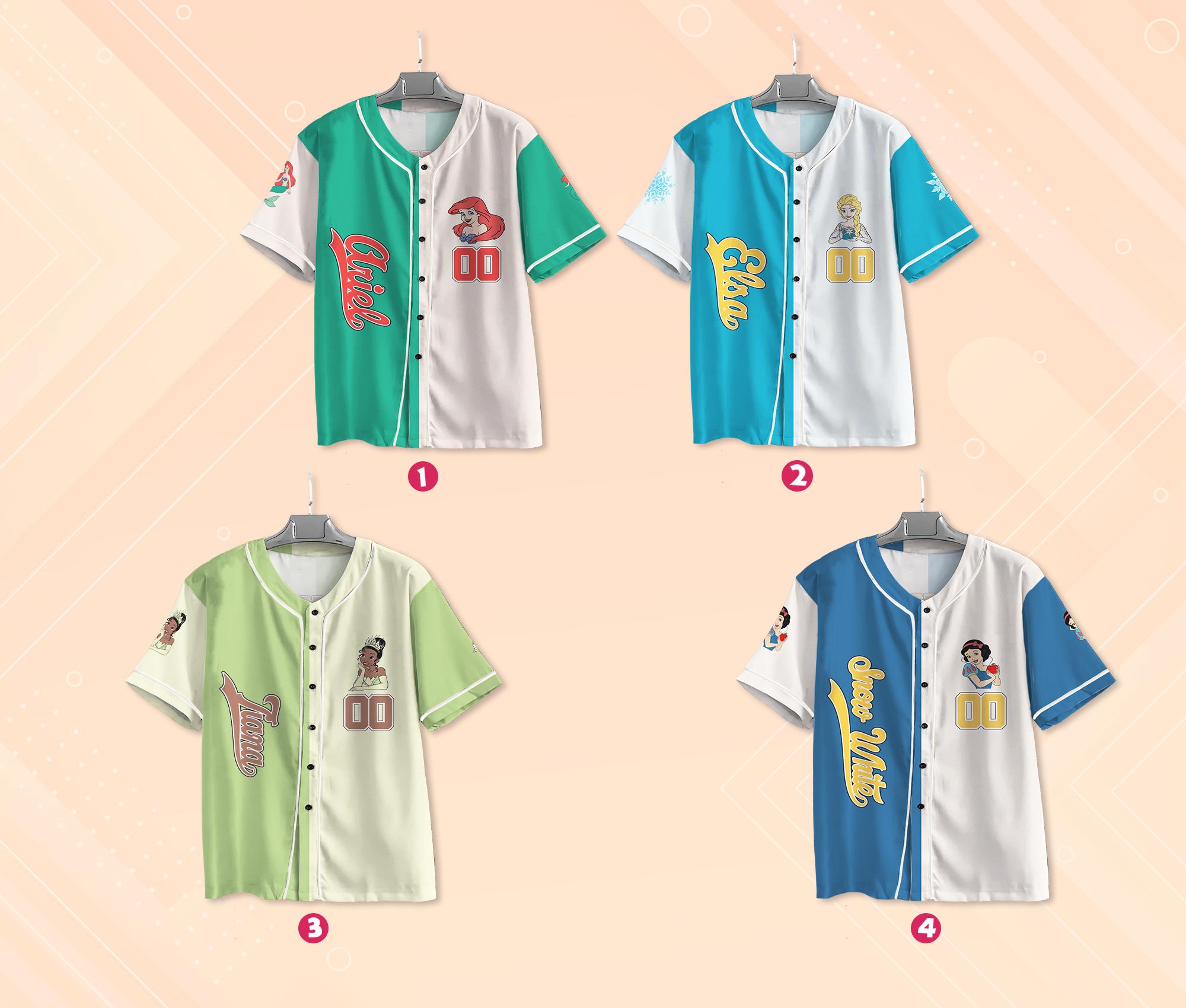 Discover Custom Disney Princess Baseball Jersey Collection, Disney Princess Baseball Shirt