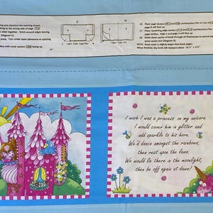 Tessuto Once upon a time. Libro tessile delle principesse - 90 x 110h
