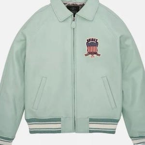 Palace X Avirex Grey Leather Jacket (L) - Etsy Palace X Avirex Grey Leather Jacket (L) - Etsy