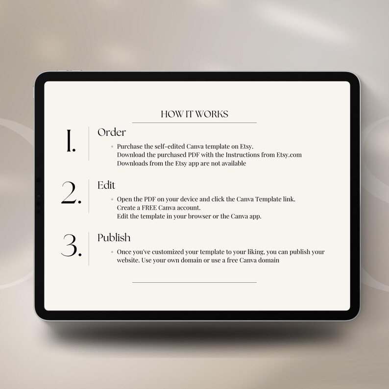 One-page website template for creative entrepreneurs – Ideal for interior designers and home staging businesses.