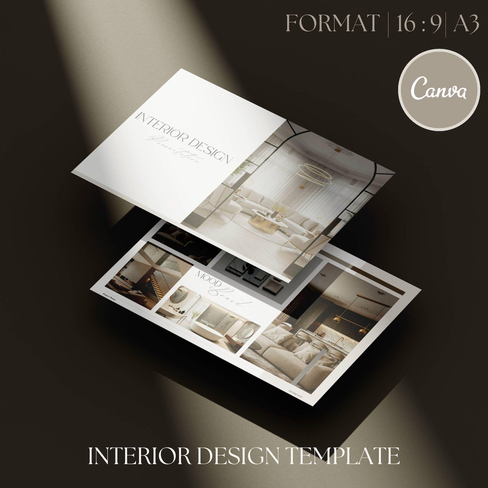 Interior Design Presentation Template Editable FF&E Moodboard Portfolio ...