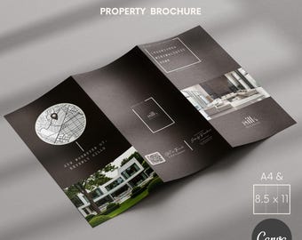 Immobilien Broschüre Canva Vorlage Objekt Präsentation Immobilien Exposé Objektbroschüre Immobilienmakler Branding Immobilien Marketing