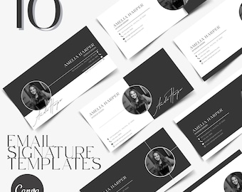 Email Signature Template Bundle Real Estate Marketing Canva Template Elegant Email Signature Gmail Signature Modern Realtor Template Editabl