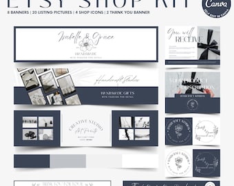 Etsy Shop Banner Kit Template Bundle Canva Etsy Shop Kit Template Bundle Etsy Store Bundle Branding Etsy Shop Bundle Etsy Shop Vorlage Canva