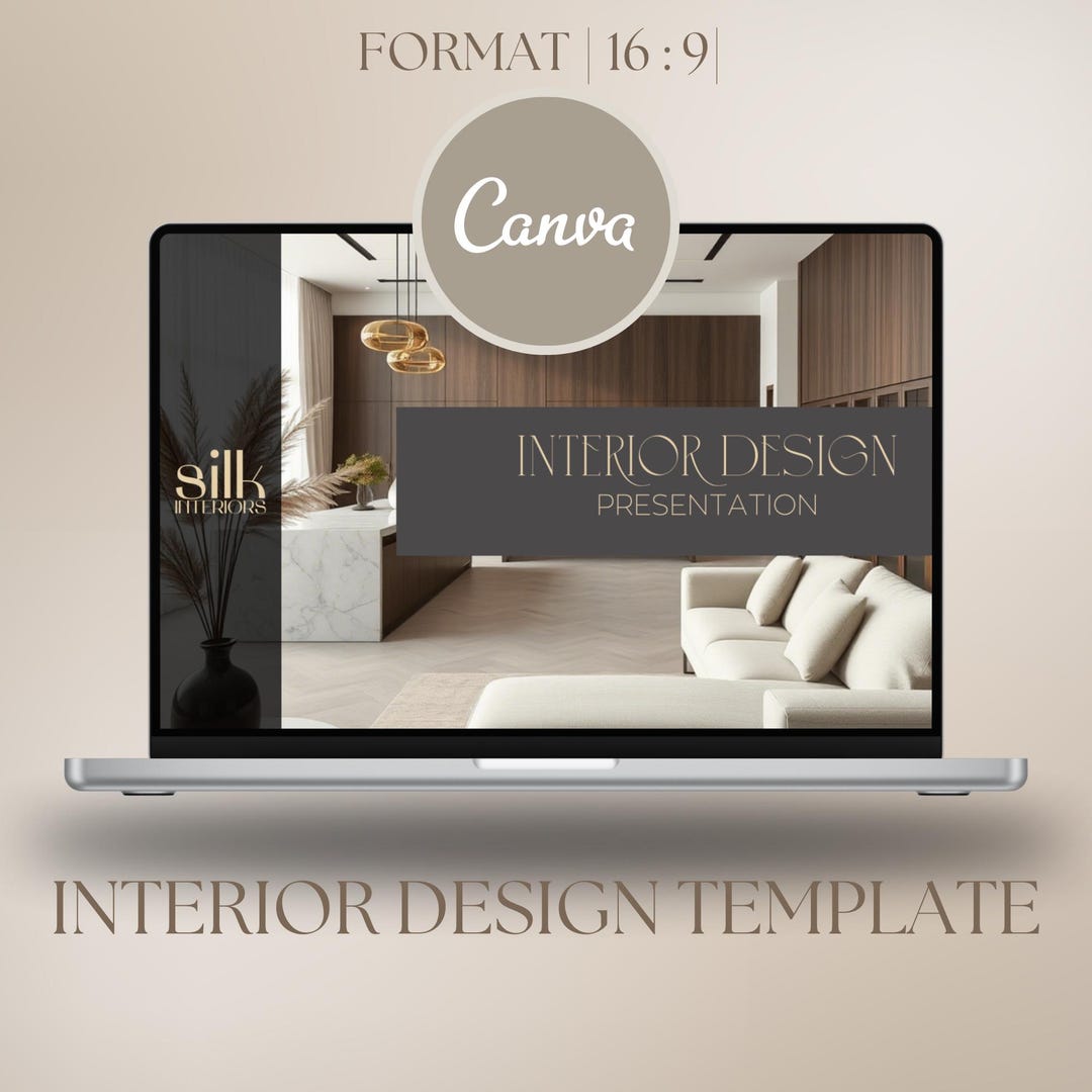 Interior Design Template Editable Moodboard Portfolio Canva Template 16 ...