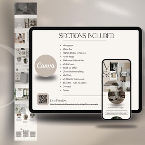 Mobile-friendly interior design website theme – Perfect for “Link in Bio” pages on Instagram & Pinterest.
