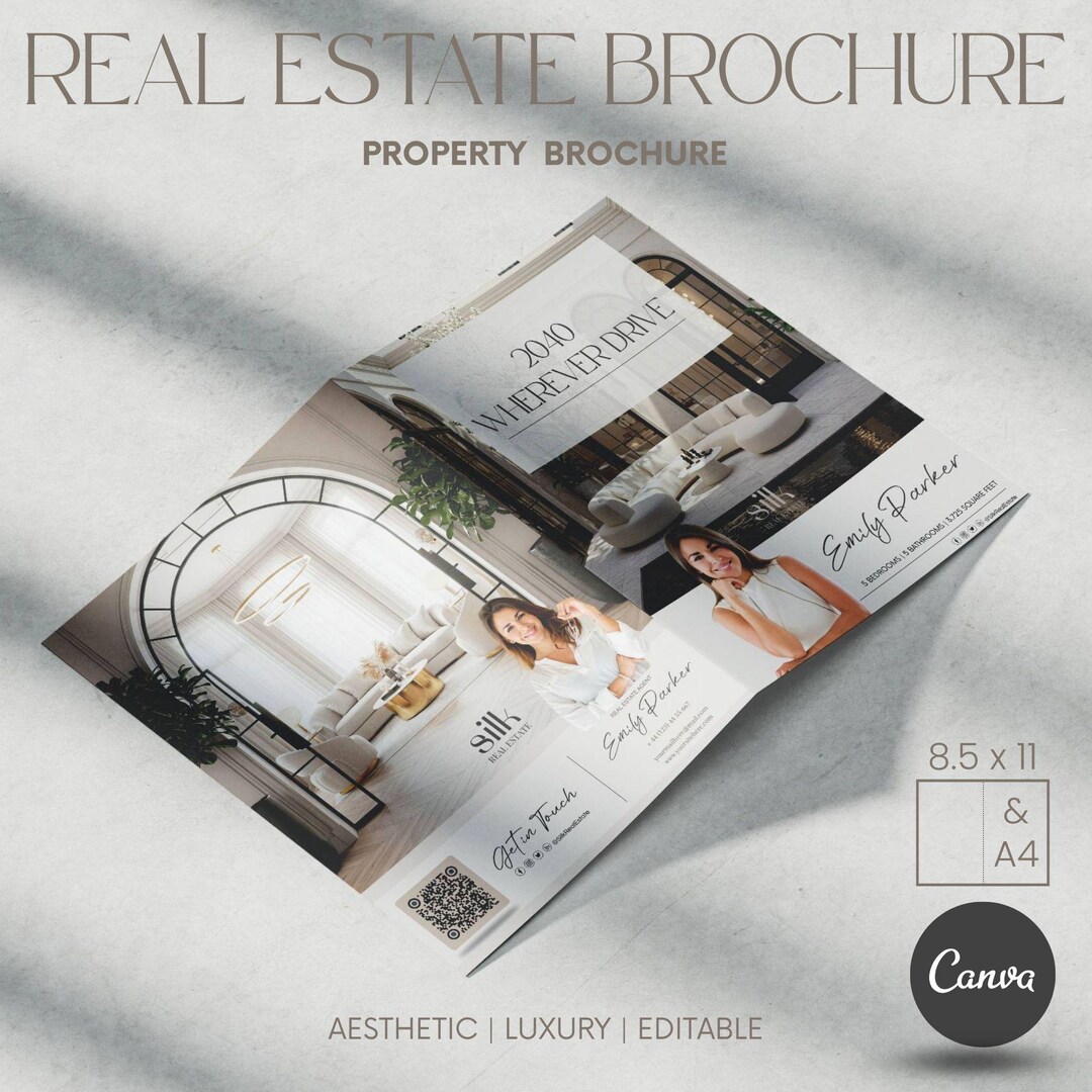 Real Estate Brochure Template Canva Template Listing Flyer Property ...