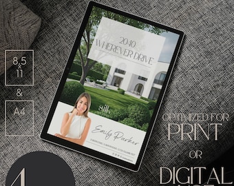 Real Estate Brochure Template Canva Template Listing Flyer Property Brochure Open House Brochure Realtor Branding Real Estate Marketing