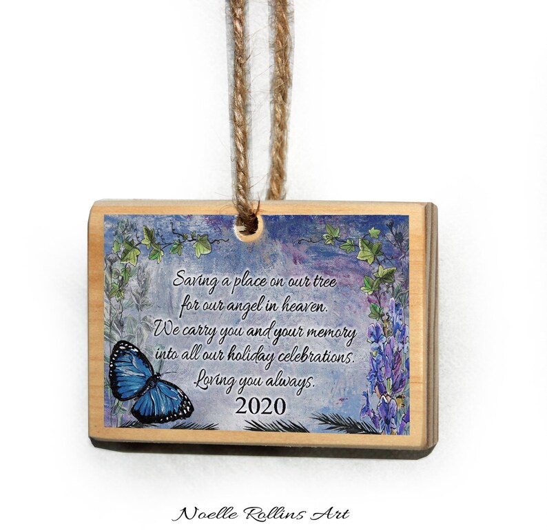 Blue Butterfly Remembrance Christmas Ornaments in memory of Etsy