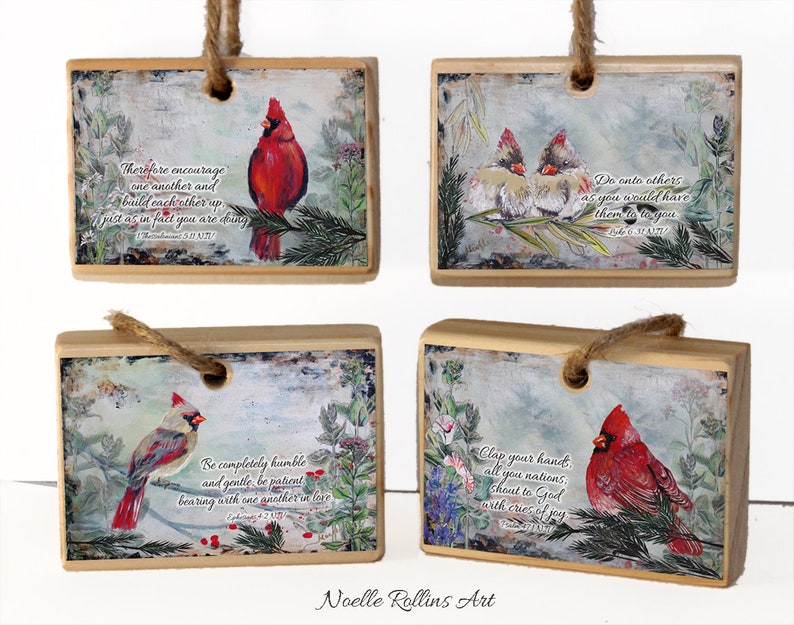 Bible Verses Christmas Ornaments of Love and Hope. Boxed Gift Etsy