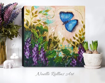 NEW Butterfly Angel hello artwork choice of original or print