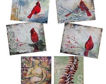 In stock ready to ship Cardinal wall art canvas print memorial gifts remembrance memorial artwork pregnancy or spine