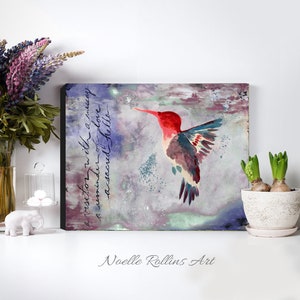 Hummingbird art print signs from spirit heaven loved ones passed away meaning memorial remembrance gift