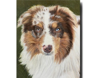 Custom pet portrait drawing artwork wall art