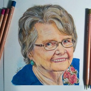Custom Portrait drawing of woman mom grandma daughter 11x14 image 10