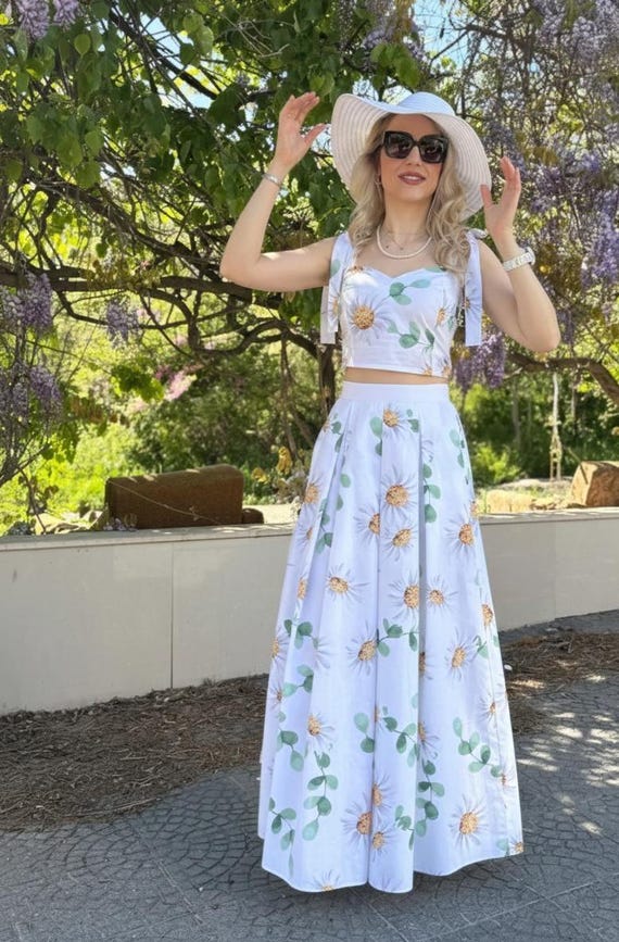 Chic Dress Chic Two Piece Outfits Chic Two Pieces Lilac Long Prom Dresses  Elegant Puff Sleeve