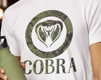 Cobra Snake Skin Effect Graphic Tee, edgy streetwear shirt, Bella Canvas cotton tee, animal print shirt, unisex everyday tshirt, cool shirt